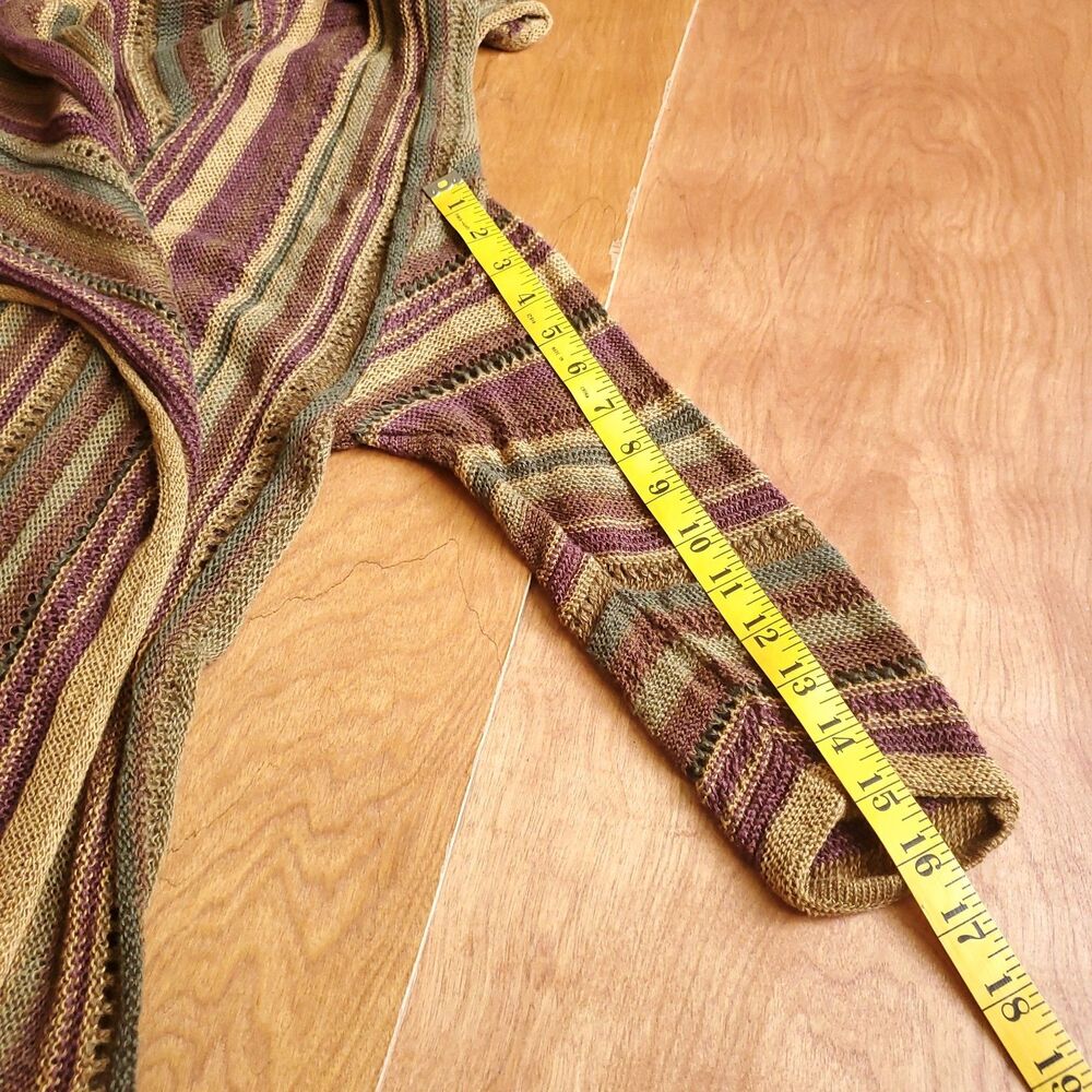 Lauren Ralph Lauren Open Front Drape Cardigan Sweater Womens S/M Linen Silk Wrap - Picture 11 of 11